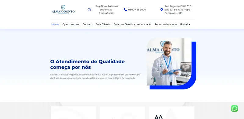 Alma Odonto website