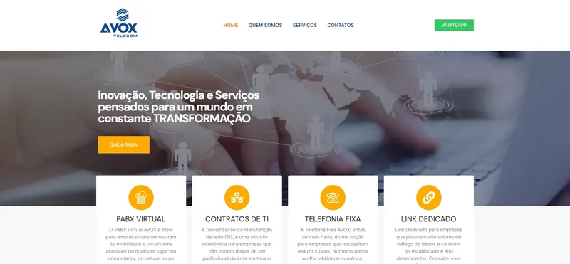 Sitio web de Avox
