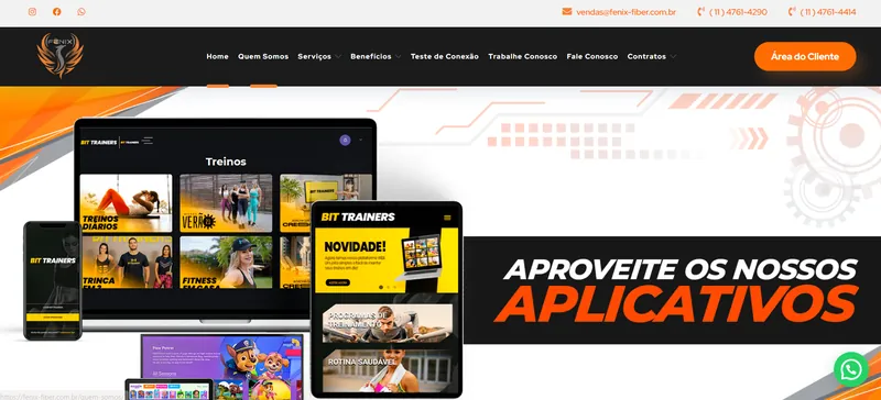 Site da Fenix Fiber