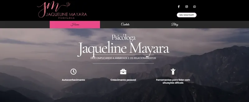 Sitio web de la psicóloga Jaqueline Mayara